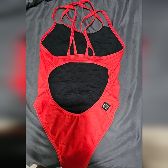 Red and Black Women's Jolyn Swimsuit - Picture 1 of 3